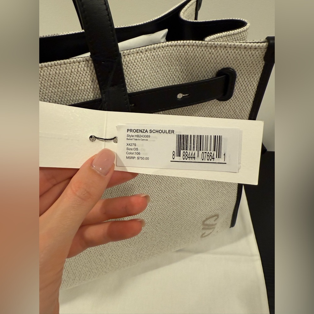 Proenza Schouler Cream and Black Tote Bag - Picture 11 of 11